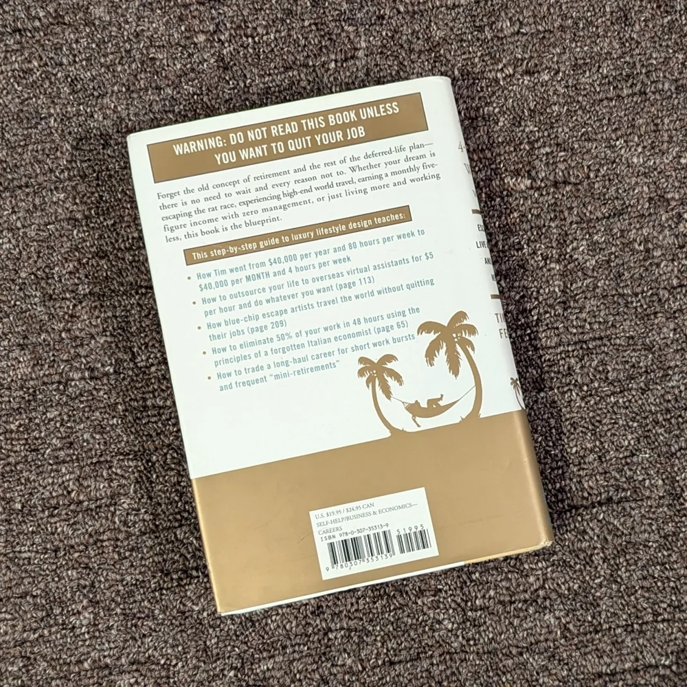The 4 hour Workweek by Timothy Ferriss hardcover - Picture 2 of 2
